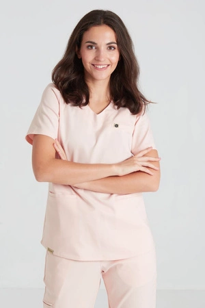 Bluza medyczna damska - Merit - Salmon - KangooNature