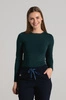 Longsleeve medyczny damski - Deep green - Bamboo collection