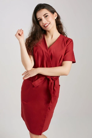 Sukienka medyczna damska - KangooNature - Classic burgundy