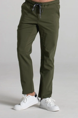 Spodnie medyczne proste męskie - Sokrates - Military green - KangooNature