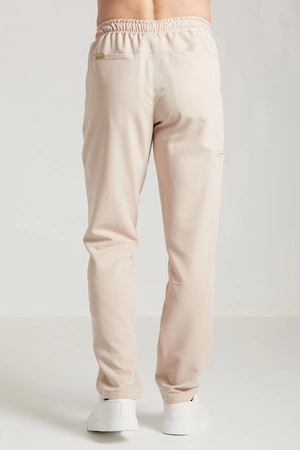 Spodnie medyczne proste męskie - Sokrates - Caffe Latte