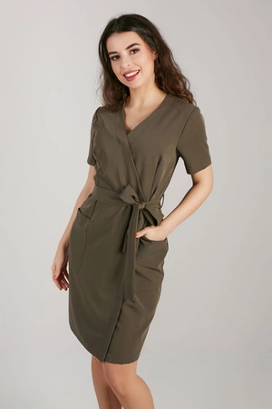 Sukienka medyczna damska - Dark olive