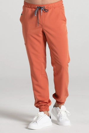 Spodnie medyczne joggery męskie - Sokrates - Pumpkin spice - KangooSoft Premium