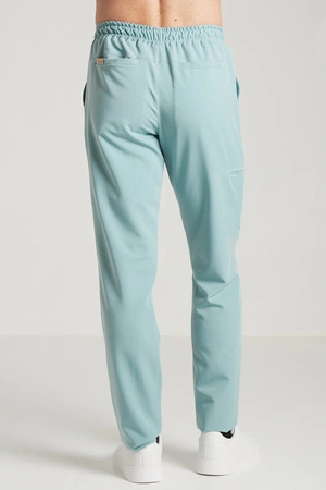 Spodnie medyczne proste męskie - Sokrates - Sky blue