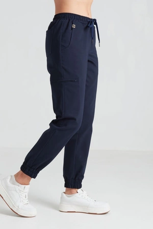 Spodnie medyczne joggery damskie - Merit - Cansas navy - KangooNature