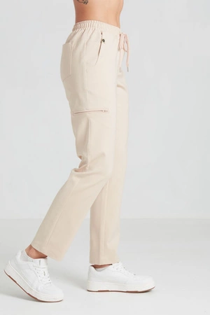 Spodnie medyczne proste damskie - Merit - Sahara - KangooNature