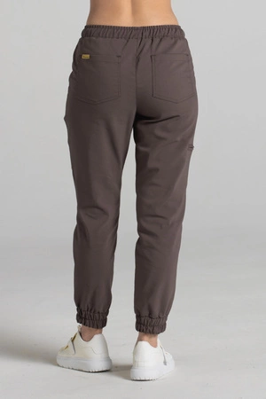 Spodnie medyczne joggery damskie - Merit - Walnut brown - KangooNature