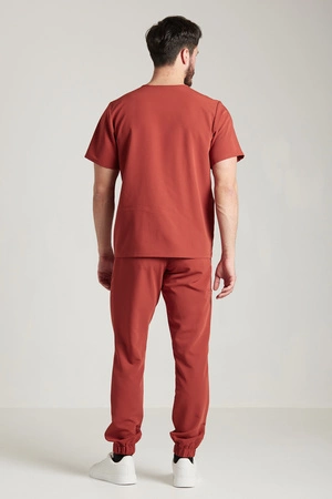 Spodnie medyczne joggery męskie - Sokrates - Amber