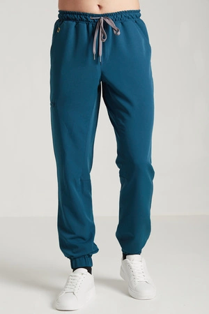 Spodnie medyczne joggery męskie - Sokrates - Ocean blue