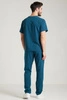 Spodnie medyczne proste męskie - Sokrates - Ocean blue