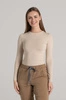 Longsleeve medyczny damski - Soft beige - Bamboo collection