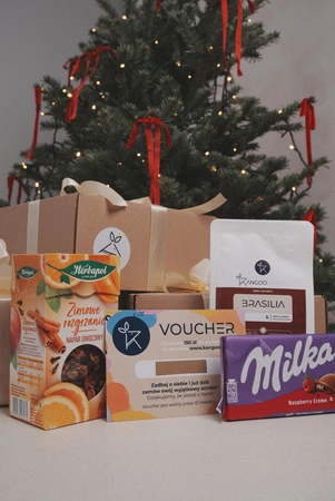Świąteczny box prezentowy z voucherem na 150 zł