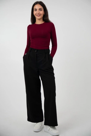 Longsleeve medyczny damski - Bordeaux - Bamboo collection