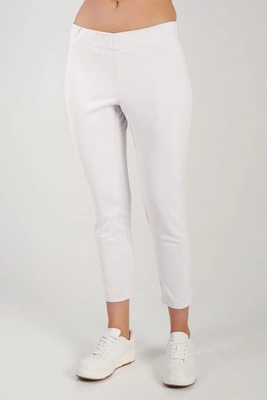 Spodnie medyczne przylegające damskie - KangooNature - Pearl white