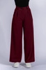 Spodnie medyczne damskie z szeroką nogawką - Lucy - Cranberry - KangooSoft Premium