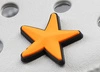 Crocs charm - Orange starfish