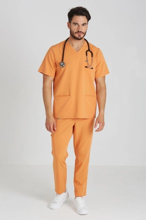 Spodnie medyczne proste męskie - Sokrates - Tangerine