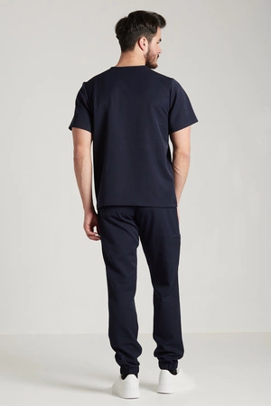 Spodnie medyczne joggery męskie - Sokrates - Dark navy