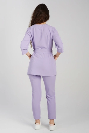 Spodnie medyczne przylegające damskie - Lilac dream
