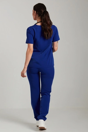 Spodnie medyczne proste damskie - Merit - Royal blue