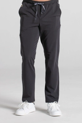 Spodnie medyczne proste męskie - Sokrates - Grey melange - KangooSoft Premium