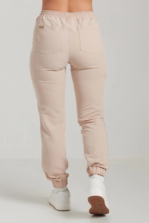 Spodnie medyczne joggery damskie - Merit - Caffe Latte