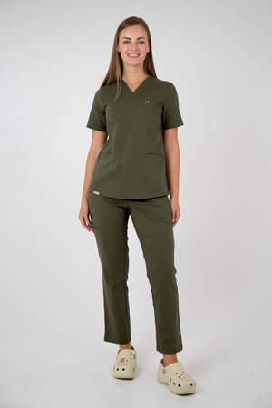 Bluza medyczna damska - Virginia - Military green - KangooNature