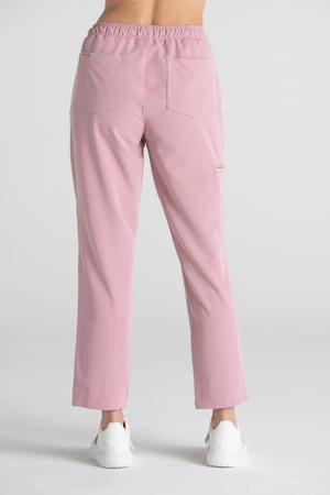 Spodnie medyczne proste damskie - Merit - Blush pink - KangooSoft Premium