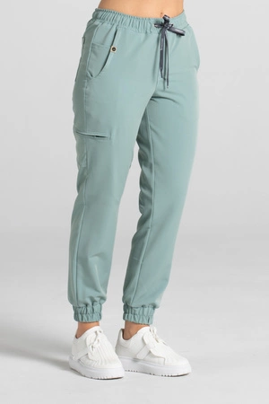Spodnie medyczne joggery damskie - Merit - Wild sage - KangooSoft Premium