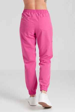 Spodnie medyczne joggery damskie - Merit - Hot pink