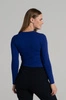 Longsleeve medyczny damski - Rich blue - Bamboo collection