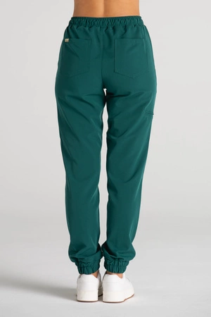 Spodnie medyczne joggery damskie - Merit - Bottle green - KangooSoft Premium