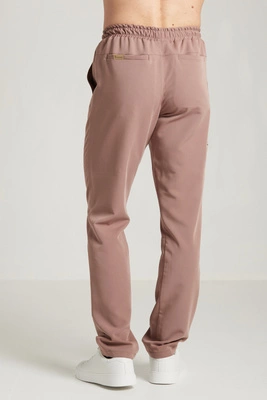 Spodnie medyczne proste męskie - Sokrates - Mocha