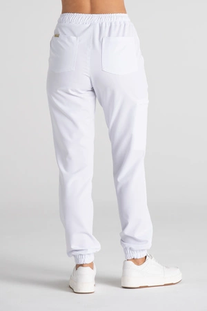Spodnie medyczne joggery damskie - Merit - Snow white - KangooSoft Premium