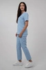 Bluza medyczna damska Virginia - Baby blue - KangooSoft Premium