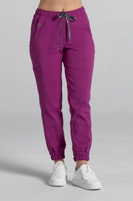 Spodnie medyczne joggery damskie - Merit - Purple haze - KangooNature