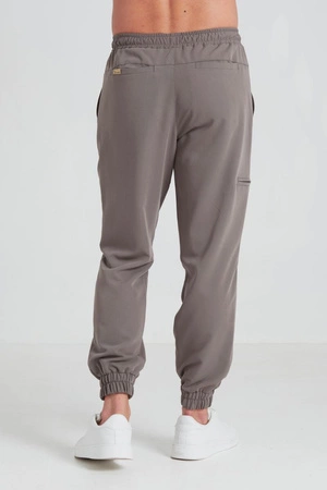 Spodnie medyczne joggery męskie - Sokrates - Cocoa brown