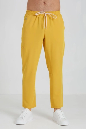 Spodnie medyczne proste męskie - Sokrates - Golden hour