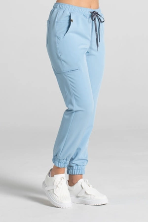 Spodnie medyczne joggery damskie - Merit - Baby blue - KangooSoft Premium