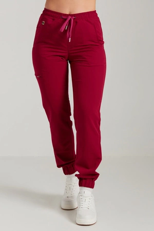 Spodnie medyczne joggery damskie - Merit - Electric currant