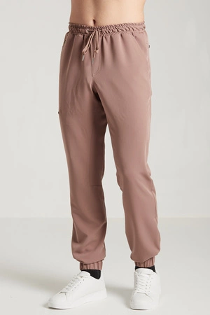 Spodnie medyczne joggery męskie - Sokrates - Mocha