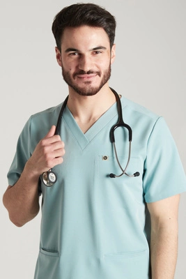 Bluza medyczna męska - Sokrates - Sky blue