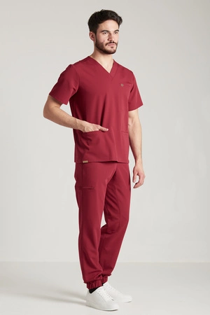 Spodnie medyczne joggery męskie - Sokrates - Electric currant