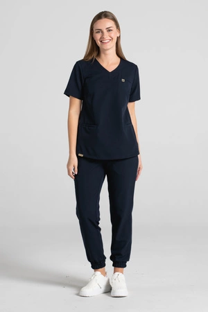 Spodnie medyczne joggery damskie - Merit - Dark navy