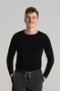 Longsleeve medyczny męski - Classic black - Bamboo collection