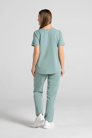 Bluza medyczna damska Merit - Wild sage - KangooSoft Premium
