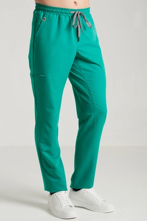 Spodnie medyczne proste męskie - Sokrates - Medical green