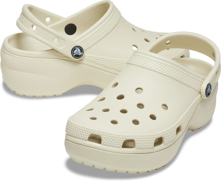 Crocs Womens Classic Platform Clog - Bone