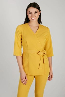 Tunika medyczna damska - rękaw 3/4 - Golden hour