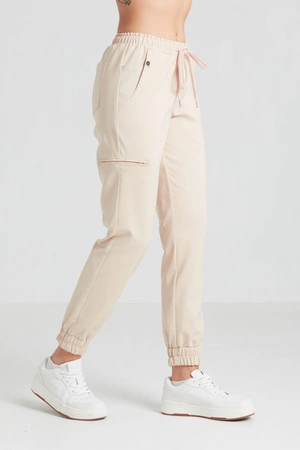 Spodnie medyczne joggery damskie - Merit - Sahara - KangooNature